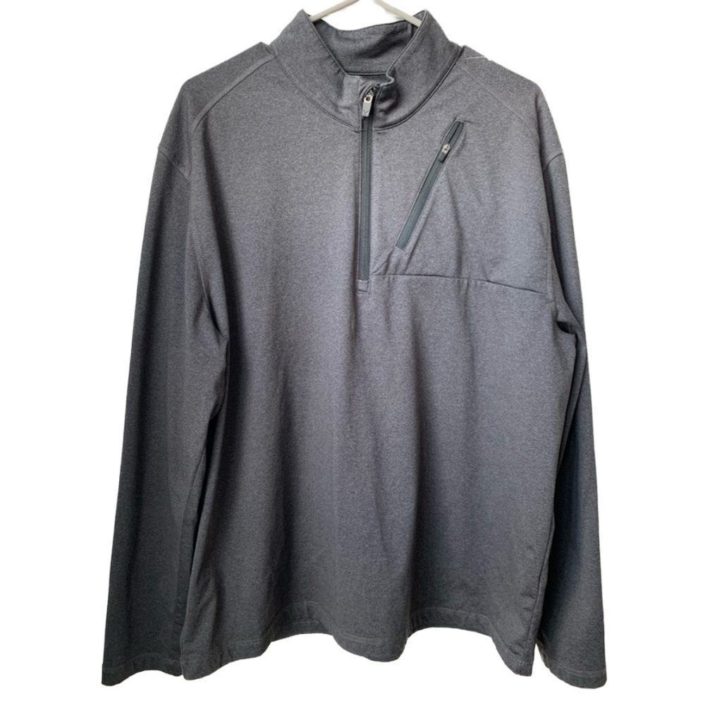 CALLAWAY Men’s Black Quarter Zip Gray Heather Performance Jacket